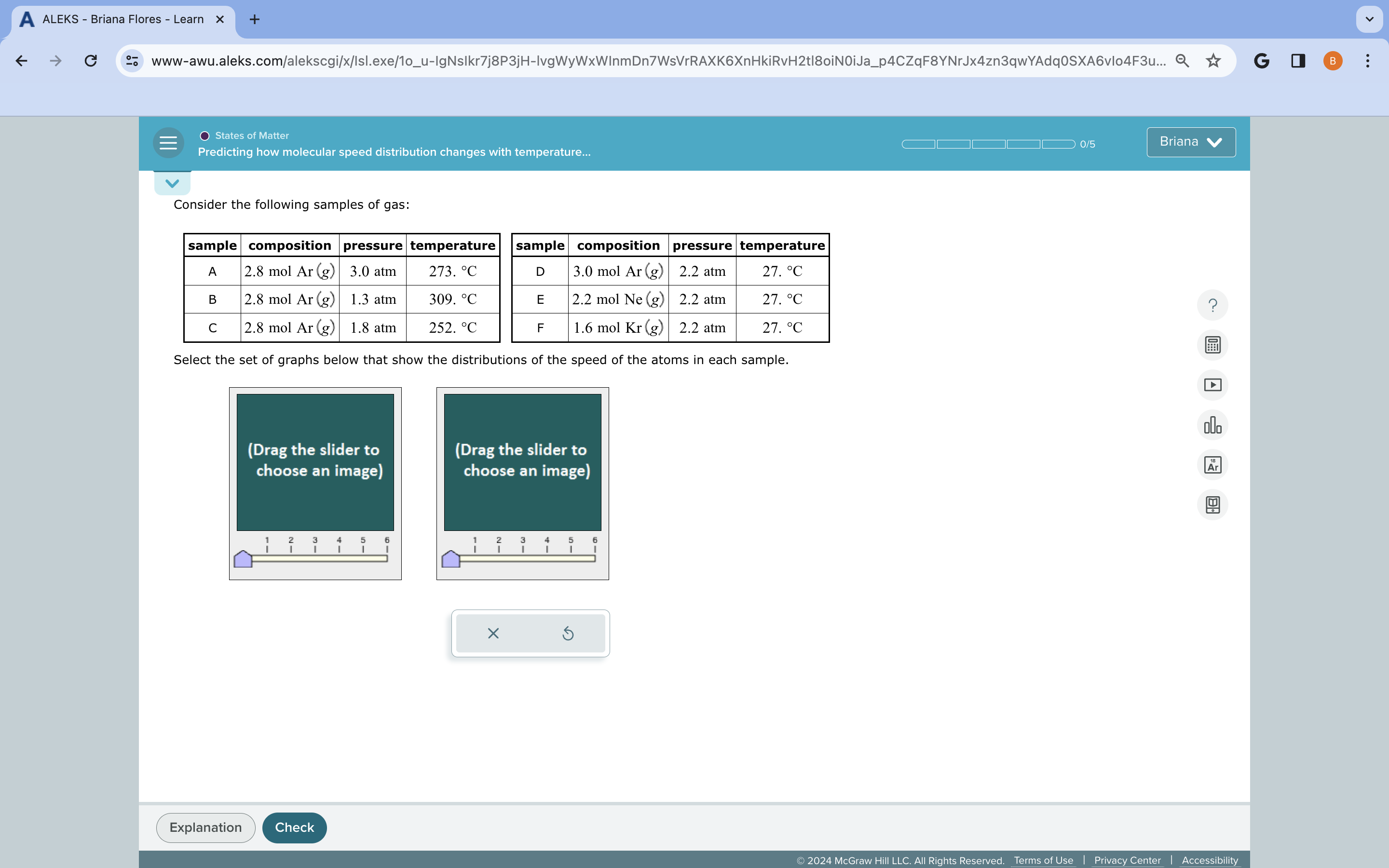 [GET ANSWER] A ALEKS - Briana Flores - Learn x+ States of Matter ...