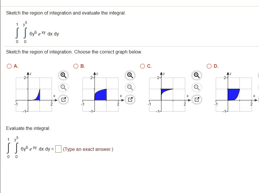 SOLVED: Sketch the region of integration and evaluate the integral: âˆ ...