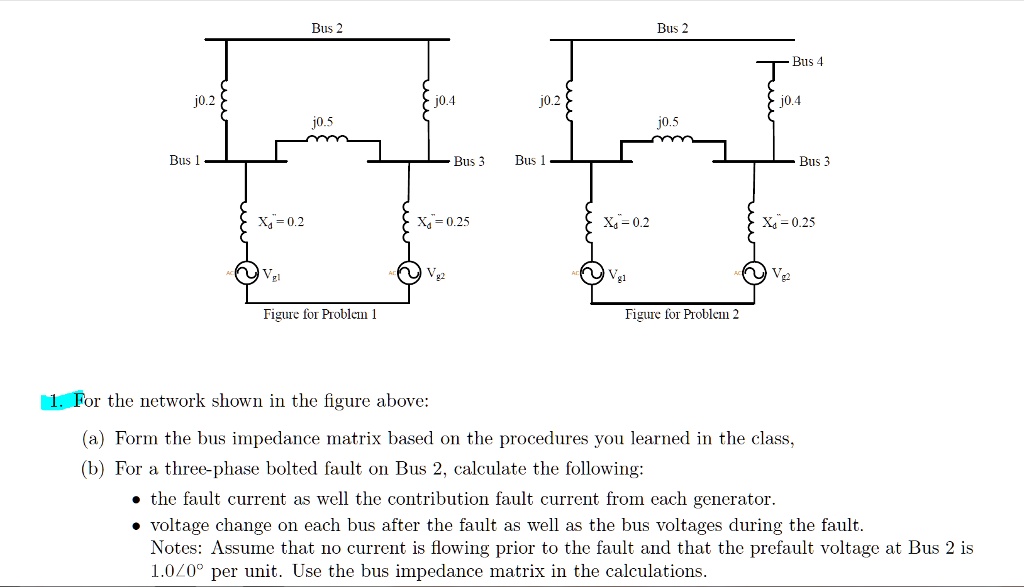 SOLVED: Bus 2 Bus 2 Bus 4 10.2 10.4 j0.5 j0.5 Bus 1 Bus 3 Bus 1 Bus 3 ...