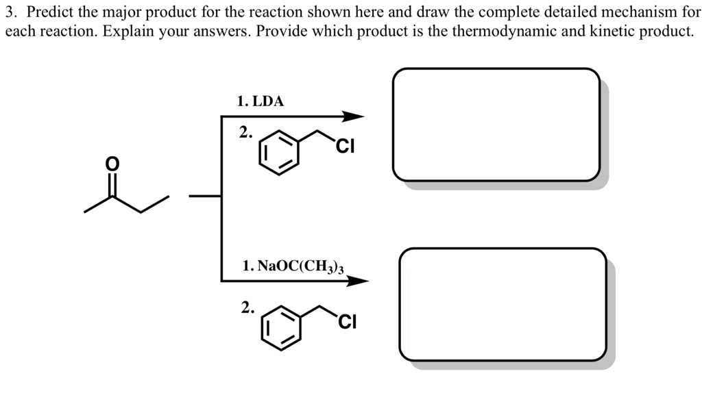 SOLVED 3 . Predict the major product for the reaction shown here and