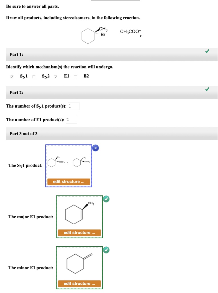 SOLVED Be surc to answcr all parts Draw all products, including