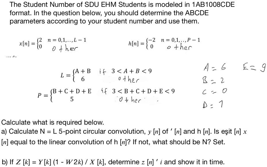 The Student Number of SDU EHM Students is modeled in 1AB1008CDE format ...