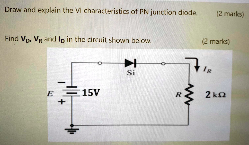 draw and explain the vi characteristics of pn junction diode 2 marks ...