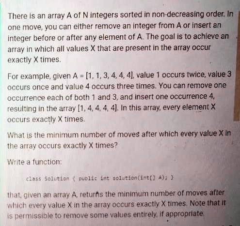 there is an array a of n integers sorted in non decreasing order in one ...