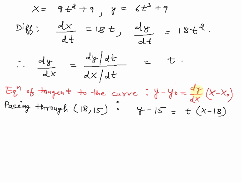 find-the-equations-of-the-tangents-to-the-curve-x-9t2-9y-6t3-9-that-pass-through-the-point-18-15-smaller-slope-larger-slope-05001