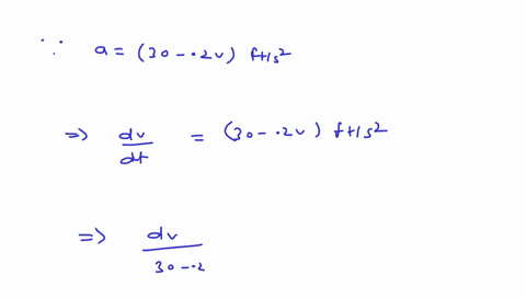 4-a-particle-starts-from-rest-and-travels-along-a-straight-line-with-an-acceleration-a-30-02v-fts2-where-v-is-in-fts-determine-the-time-when-the-velocity-of-the-particle-is-v-30fts-27072