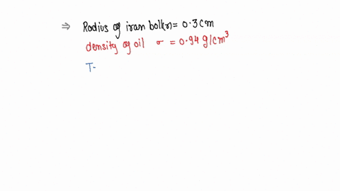 an-iron-ball-of-radius-03-cm-falls-through-a-column-of-oil-of-density-094-g-cm3-it-is-found-to-attain-a-terminal-velocity-of-05-cms-determine-the-viscosity-of-the-oil-given-that-density-of-iron-is-78-