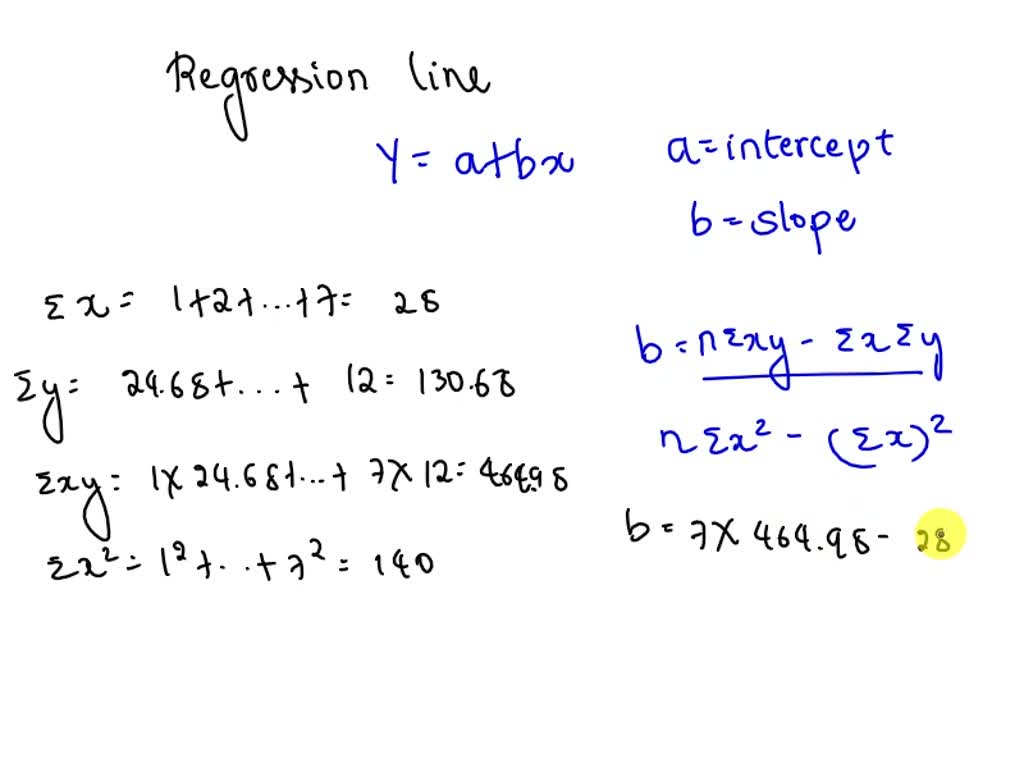 SOLVED: Problem 5: Here are some (x, y) data: (2,1), (3,34), (36,4.8 ...