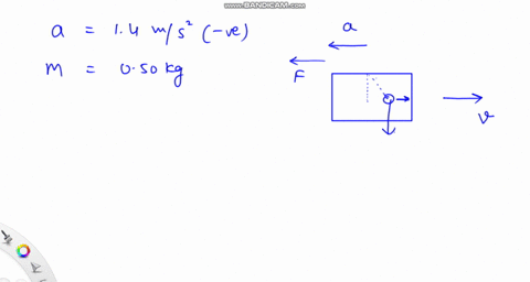a-train-has-an-acceleration-of-magnitude-14-mathrmm-mathrms2-while-stopping-a-pendulum-with-a-050-ma-94072