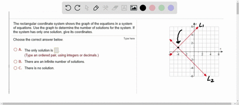 The rectangular coordinate system shows the graph of the...