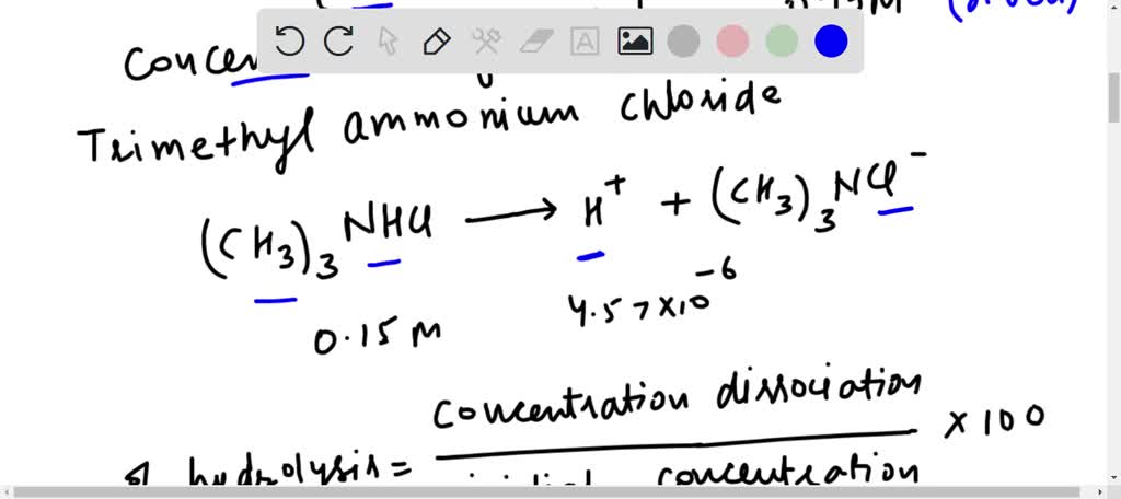 SOLVED: The pH of 0.15 M trimethylammonium chloride, (CH3)NHCl, a salt ...