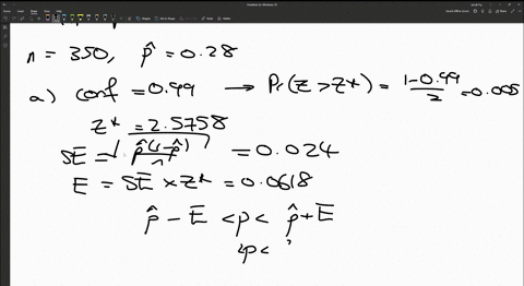suppose-ihal-youu-are-testing-the-hypotheses-ho-p-0-20-vs-ha-p-f020-a-sample-of-size-350-results-in-a-sample-proportion-of-0-28-construct-99-confidence-interval-for-p-b-based-on-the-confiden-44259