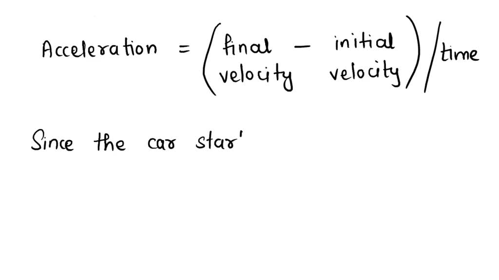 SOLVED A car accelerates from rest to a speed of 36 km/hr in 20 seconds. What is the