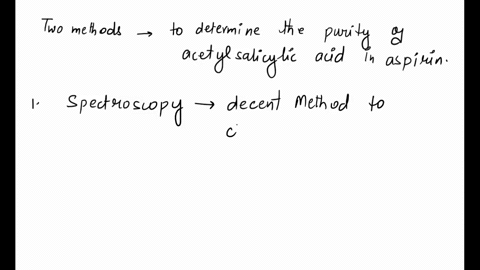 what-is-another-method-for-experimentally-determining-the-amount-of-acetylsalicylic-acid-in-an-aspirin-sample-besides-titration-i-was-thinking-spectroscopy-but-i-dont-know-of-a-good-standard-46501
