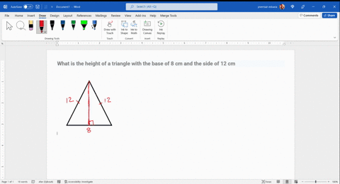 find-the-height-of-a-triangle-with-a-side-of-12-and-a-base-of-8