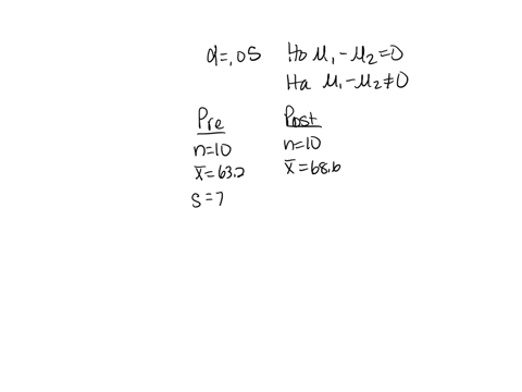 14-to-test-whether-a-college-course-is-working-a-pre-and-post-test-is-arranged-for-the-students-the-results-are-given-below-compare-the-scores-with-a-2-sample-t-test-as-indicated-use-005-to-67858