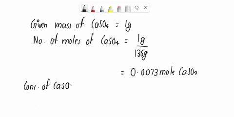 one-gram-of-solid-calcium-sulfate-caso-s-is-added-to-10-l-of-pure-water-some-of-the-solid-then-dissolves-according-to-the-following-reaction-which-has-an-equilibrium-constant-of-k-10-485-cas-76067