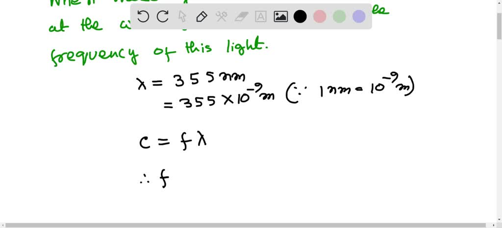 SOLVED: A line in the spectrum of atomic mercury has a wavelength of ...