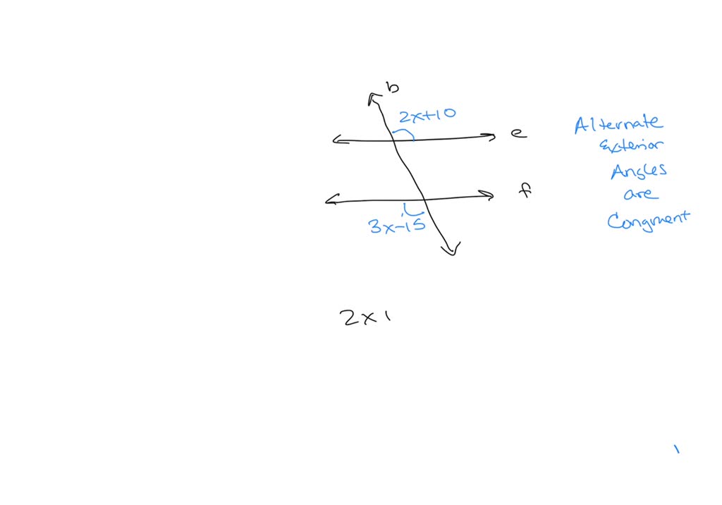 SOLVED "Parallel lines e and f are cut by transversal b. Horizontal