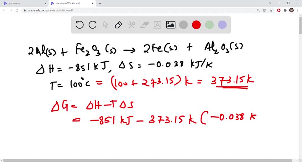 SOLVED: The Thermite Reaction, 2Al (s) + Fe2O3 (s) -> 2Fe (s) Al2O3 (s ...