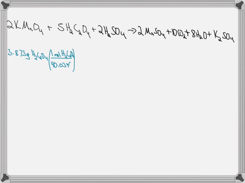 In which temperature does oxalic acid (C2H2O4) and sulfuric acid H2SO4