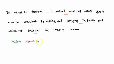 it-shows-the-document-in-a-reduced-view-that-allows-you-to-move-the-worksheet-by-clicking-and-dragging-the-pointer-and-resizes-the-document-by-dragging-arrows-41573