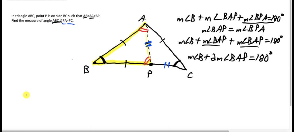 SOLVED P is a point on BC of the triangle ABC such that AB AC