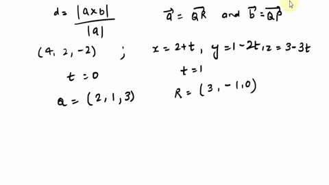 let-point-not-on-the-line-that-passes-through-the-points-q-and-r_-the-distance-from-the-point-to-the-line-d-where-a-qr-and-b-qp-use-the-above-formula-to-find-the-distance-from-the-point-to-t-35177