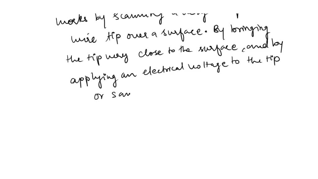 SOLVED: Describe the working principle of Scanning Tunneling Microscope ...