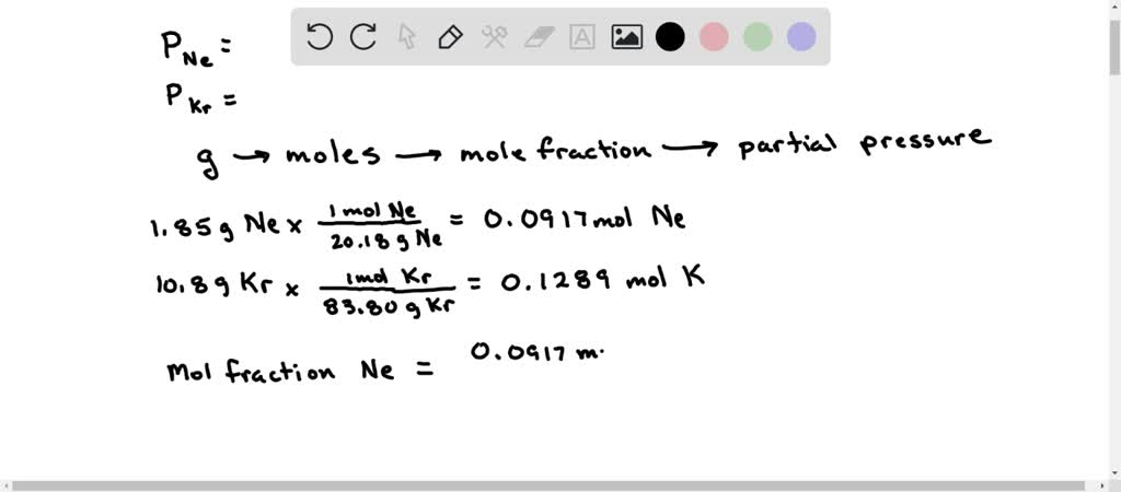 Solved A Mixture Of Argon And Xenon Gases At A Total Pressure Of 935