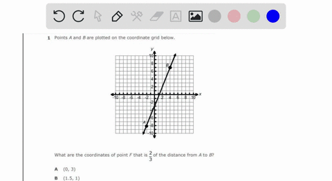 geometry-pls-help-points-a-and-b-are-plotted-on-the-coordinate-grid-below-what-are-the-coordinates-of-point-f-that-is-2-of-the-distance-from-a-to-b-0-3-15-1-2-2-31481