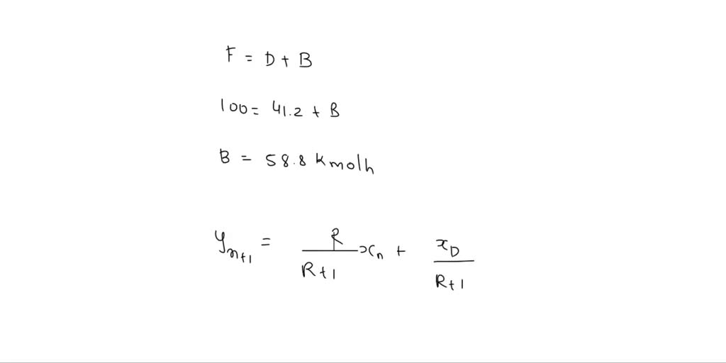 SOLVED: A distillation unit consists of a partial reboiler, a column ...