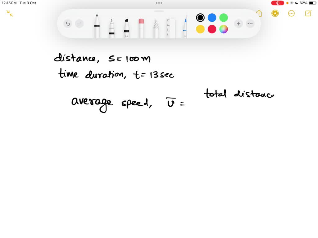 SOLVED At a track meet, a runner runs the 100m dash in 13 s. What was