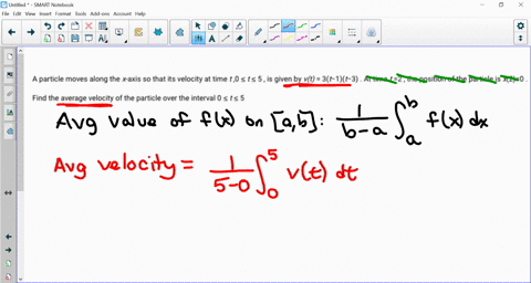 question-2-particle-moves-along-the-x-axis-so-that-its-velocity-at-time-t0-ts-5-is-given-by-vt-3t-1t-3-at-time-2-the-position-of-the-particle-is-x2-0-find-the-average-velocity-of-the-particl-00272