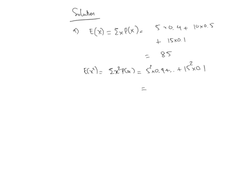 find-the-standard-deviations-of-the-random-variables-the-mean-for-part-a-is-85-and-the-mean-for-part-b-is-56-a-begintabularlccc-mathbfx-5-10-15-hline-boldsymbolpmathbfxmathbfx-04-05-01-endtabular-b-be