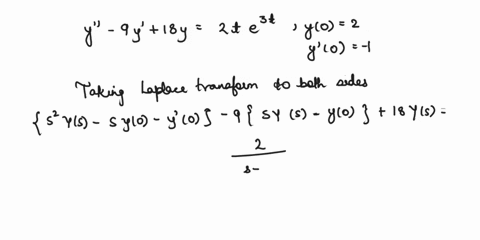 solve-for-ys-the-laplace-transform-of-the-solution-yt-to-the-initial-value-problem-below-9y-18y-2te-t-yo-2y0-1-click-hereto-view-thetable-of-laplace_transfomms-clickhere_to-viel-the_table_of-86944