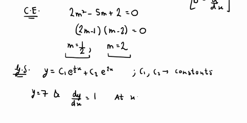 find-the-general-solution-of-the-ode-and-the-particular-solution-of-the-initial-value-problem-2y-5y-2y-2x2-y-7-and-dydx-1-at-x-0-10752