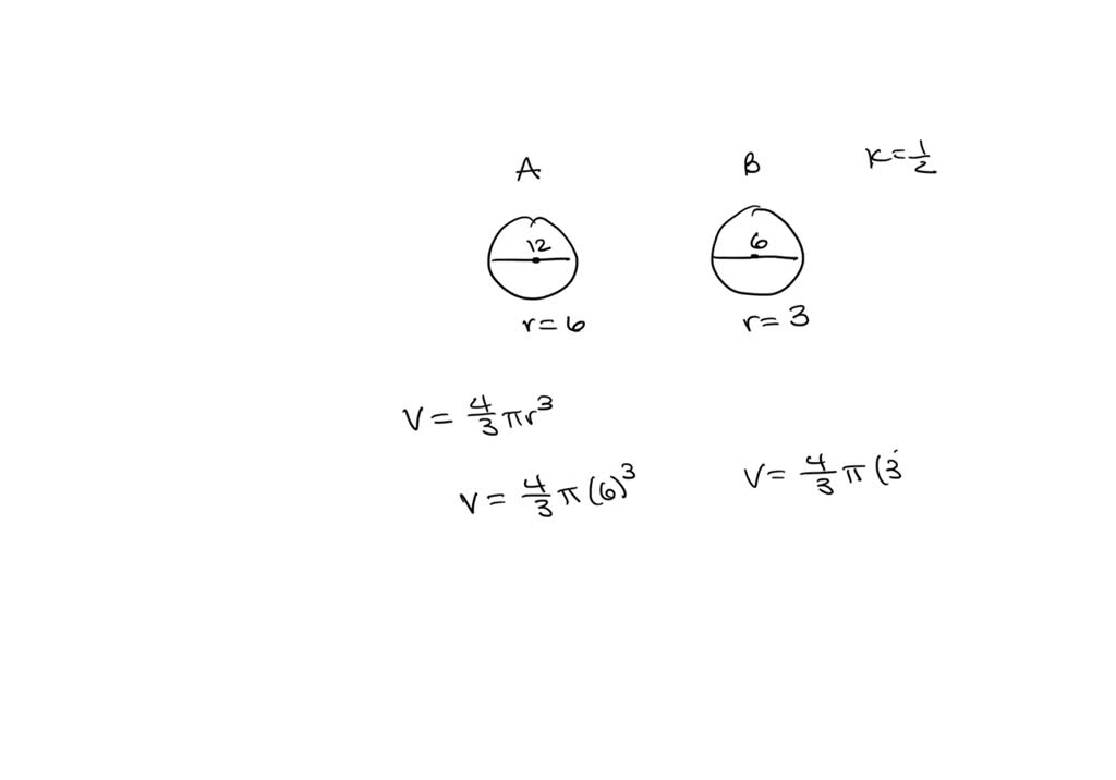 Sphere A Has A Diameter Of 12 And Is Dilated By A Scale Factor Of One ...