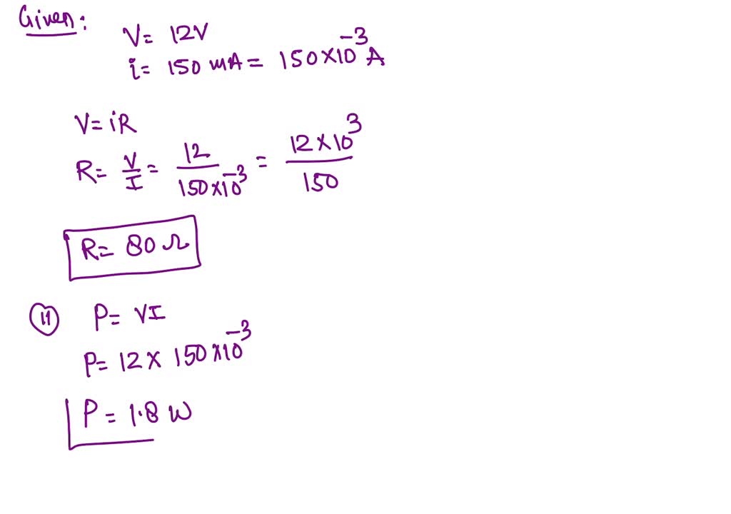 SOLVED A 12V battery is connected to a light bulb and draws 150mA of