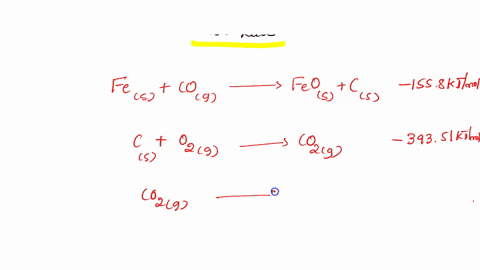 14-from-the-following-data-at-29815-k-calculate-the-standard-enthalpy-of-formation-of-feos-and-of-fezozs-ah-kj-mol-j-fezo3s-3cgraphite-2fes-3cog-4926-feos-cgraphite-5-fes-cog-1558-cgraphite-81268