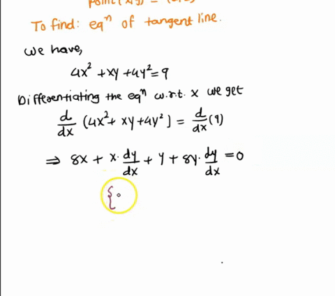 use-implicit-differentiation-to-find-an-equation-of-the-tangent-line-to-the-curve-at-the-given-point-4x2-xy-4y2-9-1-1-ellipse-70156