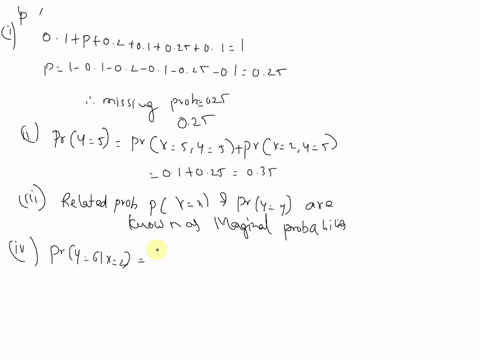 let-x-be-discrete-random-variable-taking-the-valuos-1-2-and-only-let-y-be-discrete-random-variable-taking-the-values-and-only-the-joint-probabilities-prx-xy-y-are-given-in-this-table-values-05446