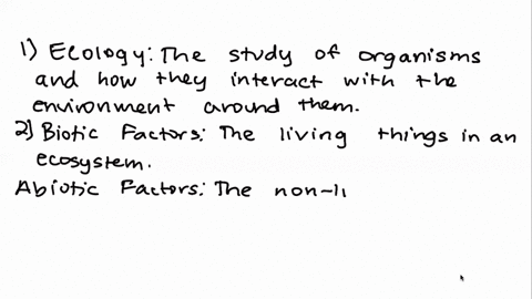 1-what-is-ecology-2-distinguish-between-abiotic-and-biotic-factors-3-discuss-the-importance-of-estimating-the-species-distribution-of-an-organism-4-explain-the-effect-of-abiotic-factors-on-the-relativ
