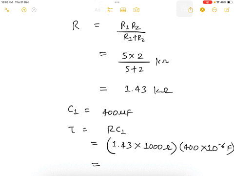 4-in-the-circuit-given-below-at-what-time-the-total-current-reaches-a-magnitude-of-2-mathrmma