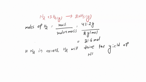 n2g-3-h2g-2-nh3g-using-the-chemical-equation-in-question-4-above-if-432-g-of-h2-reacts-in-excess-nitrogen-gas-and-the-actual-yield-of-nh3-was-214-g-calculate-the-percent-yield-of-the-reactio-42457