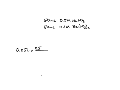 what-is-the-nitrate-ion-concentration-in-the-final-solution-when-50ml-of-05m-nano3-is-mixed-with-50ml-01-m-bano32-99345