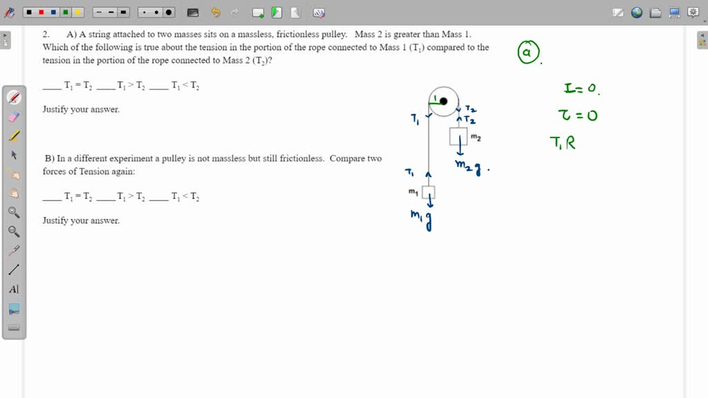 SOLVED Physics Question Problem 14 Consider a bowling ball of mass M attached to two ropes
