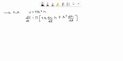 let-v-be-the-volume-of-a-cylinder-having-height-h-and-radius-r-and-assume-that-h-and-r-vary-with-tim-64121
