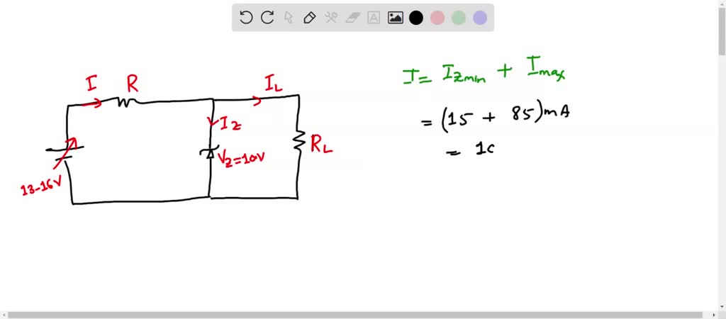 SOLVED: A 3V Zener regulator circuit with a series current limiting ...