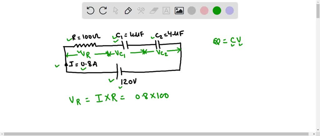 SOLVED: An ideal EMF source with a voltage of 120V is connected in ...